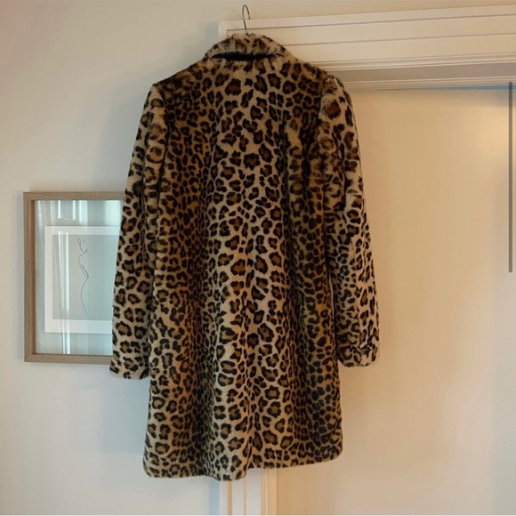 Zara Animal Cheetah Leopard Faux Fur Coat XS - Picture 3 of 6